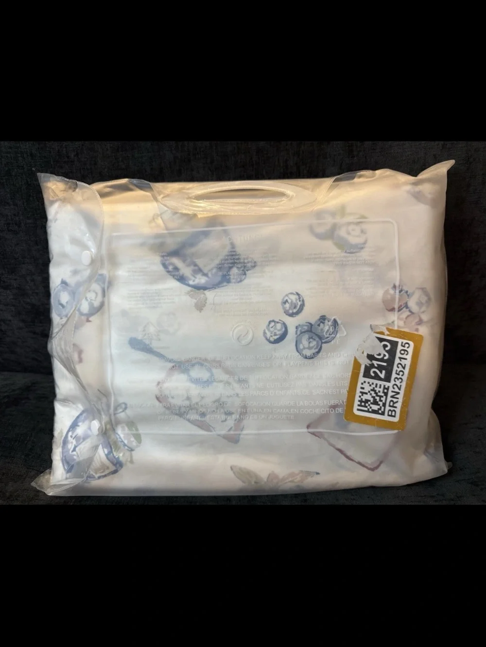 Ecocott King Size Blueberry Design Sheet Cover NEW Luxury